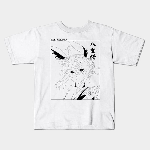 Fox Samurai Kids T-Shirt by stingi